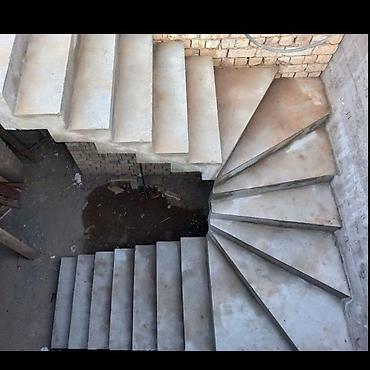 Бетонные лестницы: Бетонная лестница Для дома, Форма лестницы: Винтовая — 2