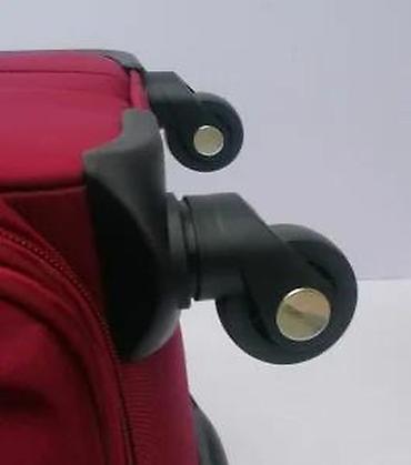 Putni koferi i torbe: Veliki putni kofer na točkićima – crveni - Materijal: mekani tekstil — 12