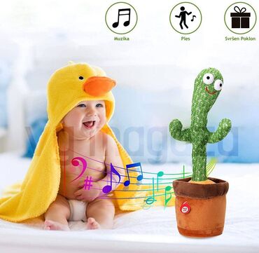 igračka fotoaparat: Slatka i zabavna plišana igračka u obliku kaktusa koja može da pleše