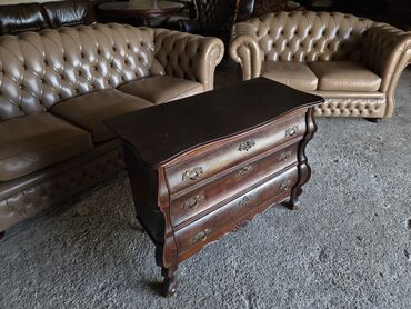 Stilske komode: Barokna komoda sa 3 fioke - Materijal: masivno drvo, bogata topla — 10