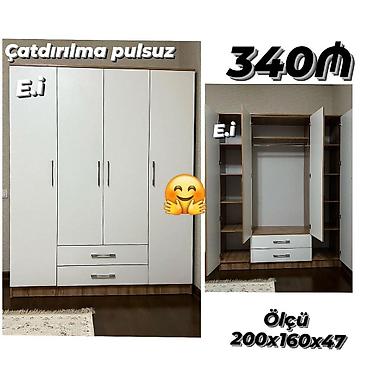 Dolablar: Dolab yeni qarderob paltar dolabı güzgüsüz — 1