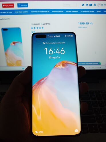 Huawei: Huawei P40 Pro, 256 GB, rəng - Boz, Sensor — 4