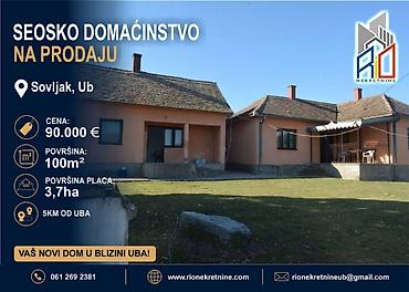 Kuće na prodaju: NA PRODAJU! Seosko domaćinstvo u Sovljaku kod Uba! Površina kuće — 1