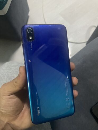 колонка на фит: Redmi, Redmi 7A, Б/у, 32 ГБ, цвет - Голубой, 2 SIM