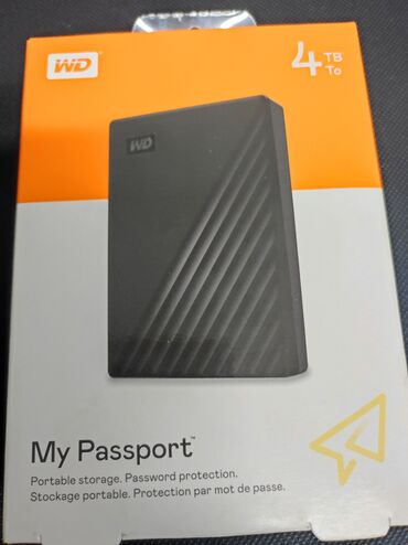 Комплектующие для ПК: 4 ТБ Внешний HDD WD My Passport[WDBPKJ0040BBK-WESN] Новый
