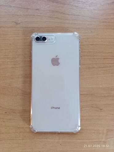 самсунк телефон: IPhone 8 Plus, Колдонулган, 64 ГБ, Matte Gold, Каптама, 84 %