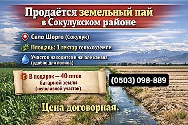 в сокулуке: 140 соток, Для сельского хозяйства — 2