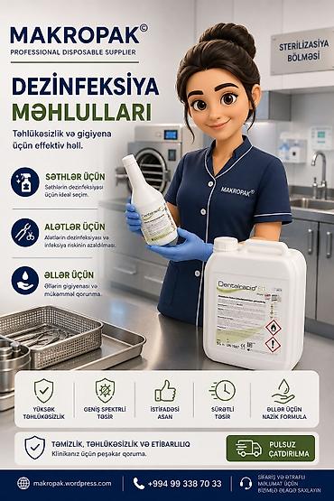 elxan elatli santaj: 🧴 DEZİNFEKSİYA MƏHLULLARI — MAKROPAK Klinikalarda təmizlik və — 1