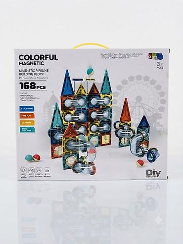 case logic: Магнитный конструктор с шариковыми трубами COLORFUL MAGNETIC — набор — 1