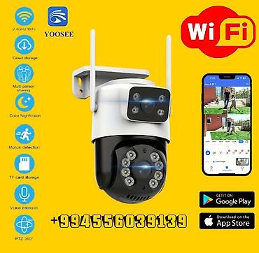 go pro 12: Wifi Camera 8MP Ultra HD İki Linzalı, Tam Rəngli Gecə Görüşü, PTZ, Su — 1