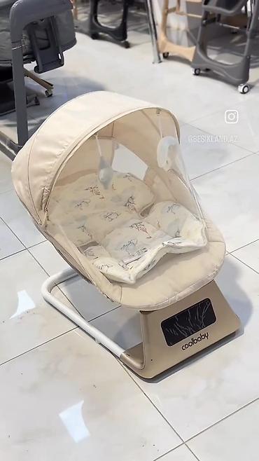 “Coolbaby” beşik-rykalo (uşaq yelləncəyi) - Yumşaq bej rəngli