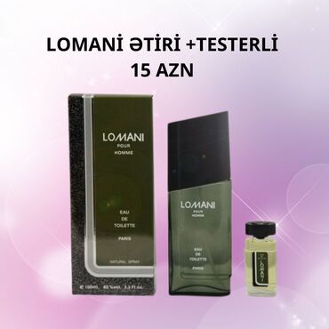 trussardi 100 ml: Lomani ətiri 100 ml Bakı və bölgələrə çatdırılma var. 