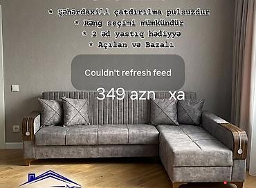 Divanlar: Məhsul: Açılan və bazalı künc divan - Şəhərdaxili çatdırılma — 1