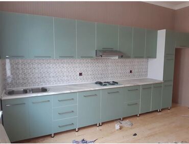 Sifarişlə mətbəx mebeli: Sifarişlə mətbəx dəsti, Özü çəkən petlələr, Mat laminat, Kredit yoxdur, Pulsuz çatdırılma — 3