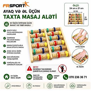 Digər idman və istirahət malları: 💥taxta masajor, ayaq masajı ✅ 7/24 əlaqə saxlaya bilərsiz. ✅ — 1