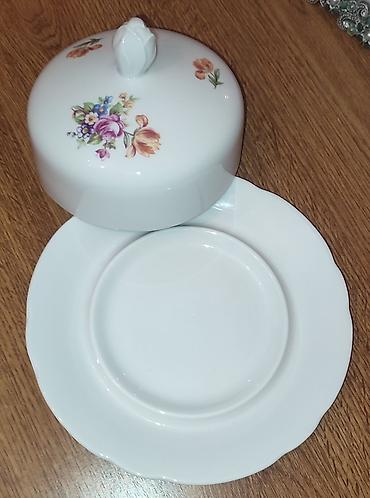 Qab-qacaq və mətbəx ləvazimatları: Kahla porselen yağ qabı (qab+qapaq) - Brend/işarə: Kahla — Made in — 2