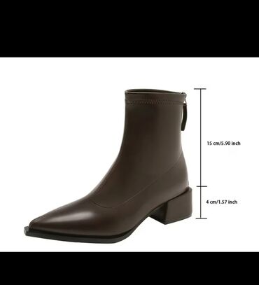 Çəkmələr: Çəkmə, Ölçü: 38, rəng - Qəhvəyi, Yeni — 9