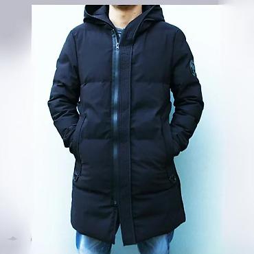 Zimske jakne: Muška zimska parka – crna - Duža parka kroja do sredine butina za — 1