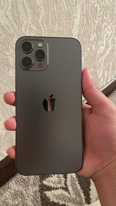 IPhone 12 Pro Max, Б/у, 128 ГБ, Графит, Защитное стекло, Чехол, 80 %