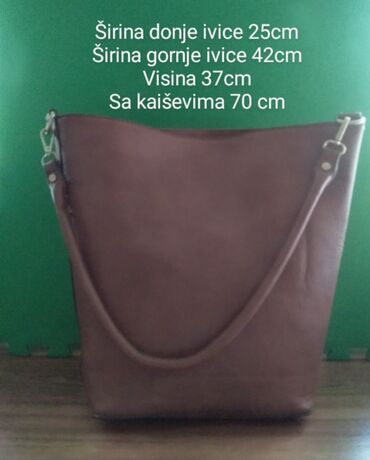 Lične stvari: Velika braon kožna torba. Kao nova. Bez mana