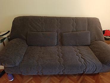 ikea decije komode: Ugaona garnitura/sofa na razvlačenje sa foteljom – tamnosiva tkanina — 2