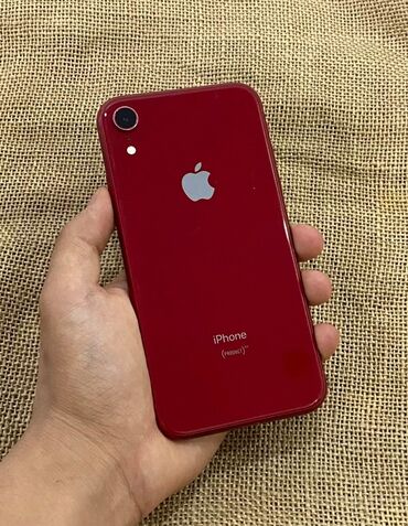 Apple iPhone: IPhone Xr, Б/у, 64 ГБ, Красный, Кабель, 76 %