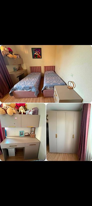 2 el esyalar: Qız üçün, İşlənmiş, 2 təknəfərlik çarpayı, Tumba, Yazı masası, Dolab — 1