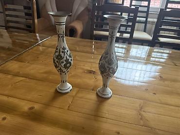 qutu sifarişi: İkili dekorativ şamdan seti - Material: metal gövdə, üzərində əl işi — 1