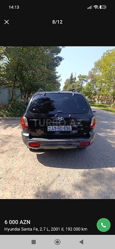 cpm maşın satışı: Hyundai Santa Fe: 2.7 l | 2001 il Ofrouder/SUV — 4
