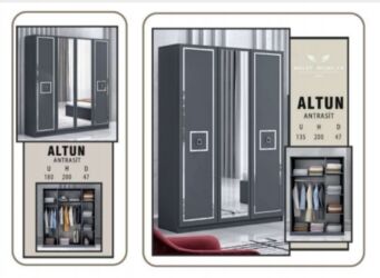 tek dolablar: Новый, Распашной, 3 двери Прямой шкаф, Гардеробный шкаф, Турция