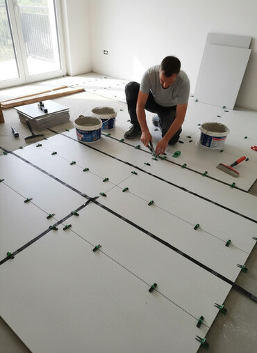 Укладка плитки: Фартук на кухне | Керамогранитая плитка | Диагональная укладка Больше 6 лет опыта — 1