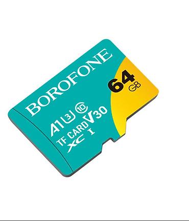 Фото жана видеокамералар: Карта памяти Borofone MicroSDXC 64 ГБ - Тип: microSDXC (TF), UHS-I - — 1