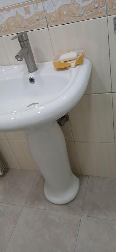 demir su çen: Piyedestal ayaqlı keramik lavabo dəsti - Material: sanitar — 4