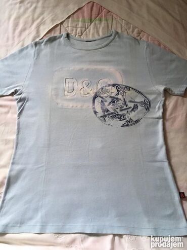 Majice: Svetlo plava bodi majca D&G, očuvana.Svetlo plava majca D&G — 2