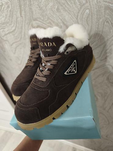 зимний найк обувь: Ботинки, 38, Prada, Новый, цвет - Коричневый, Платная доставка — 3
