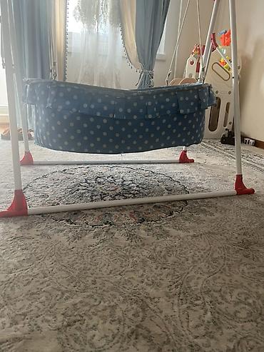Детская подвесная колыбель-качеля на напольной раме - Тип: подвесная