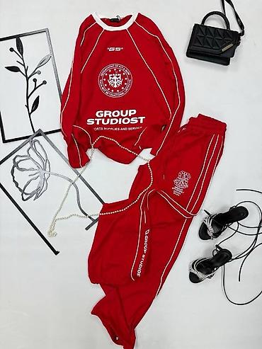 pull and: Мужской спортивный костюм, Все размеры, Новый, цвет - Красный, Платная доставка — 1