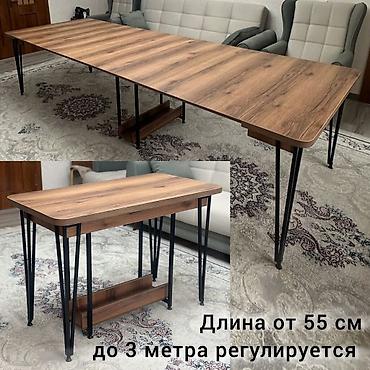 Столы для зала: 3 метровый стол трансформер. Длина от 55 см до 3 метра регулируется — 9