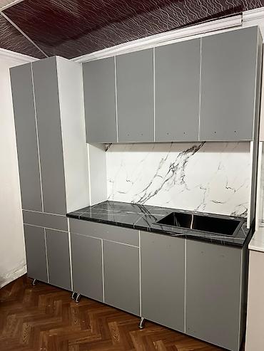 silver kitchen: Кухонный гарнитур, Новый, цвет - Серый, ДСП, Платная доставка — 1