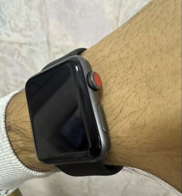 appl saat: İşlənmiş, Smart saat, Apple, Sensor ekran, rəng - Qara