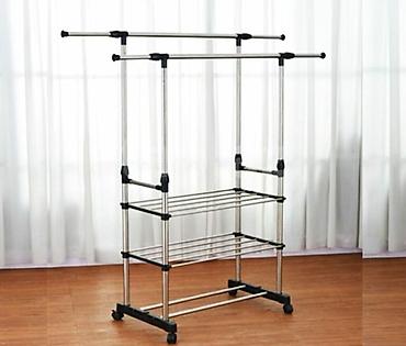 rack: Paltar asqısı və quruducu rəf – təkərli, çoxfunksiyalı dizayn - — 2