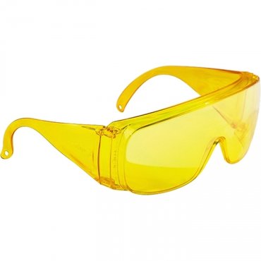 очки для глаз: Очки защитные открытого типа, цвет желтый, ударопрочный поликарбонат