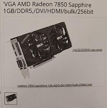 i5 computer: Grafička kartica: AMD Radeon HD 7850 Sapphire - Memorija: 1 GB GDDR5 — 1