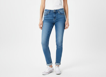 spodnie damskie wyszczuplające jeansy: TXM, Jeans for women, size S