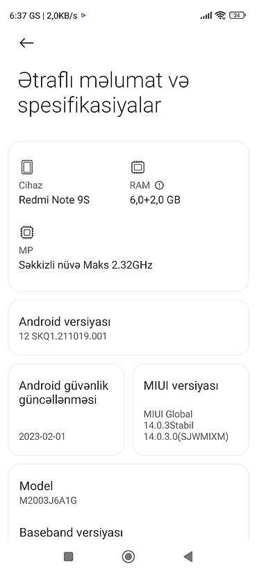 telefon plata: Redmi Note 9S, 128 GB, rəng - Mavi, Barmaq izi — 3