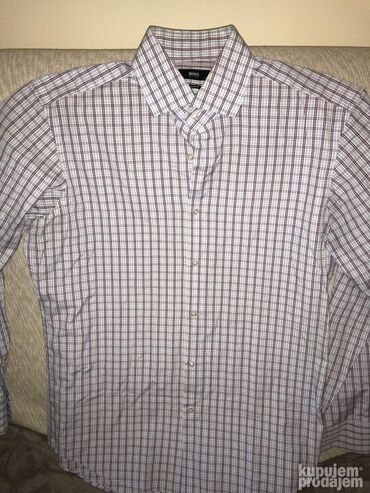 Košulje: Košulja Na duge rukave, S (EU 48), M (EU 50), L (EU 52), Boss, bоја - Siva, Pamuk — 8