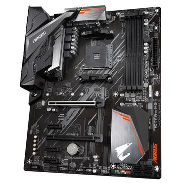 комплектующие для компьютера: Материнская плата, Б/у, Gigabyte, AM4, ATX, Для ПК