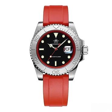Ručni satovi: ADDIESDIVE AD2040 - 41mm - Crvena- Rolex YACHT-MASTER Homage Potpuno — 6
