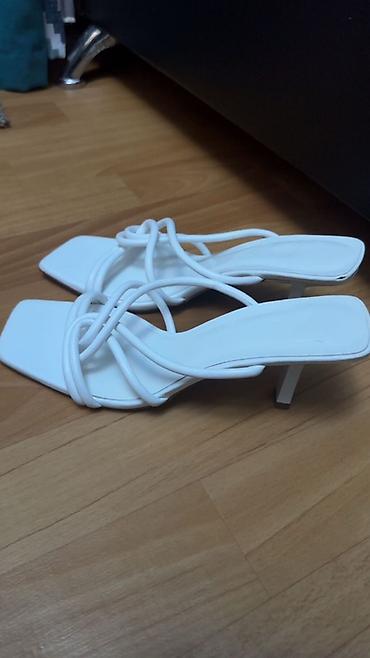 кастум шым: Босоножкалар, 39, 39.5, 40, Zara, Жаңы, түсү - Ак — 2