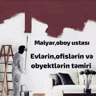 Фасадные работы: Maliyar isleri görülür tam tefil verilir.astar uz 2 manat.aboy 3